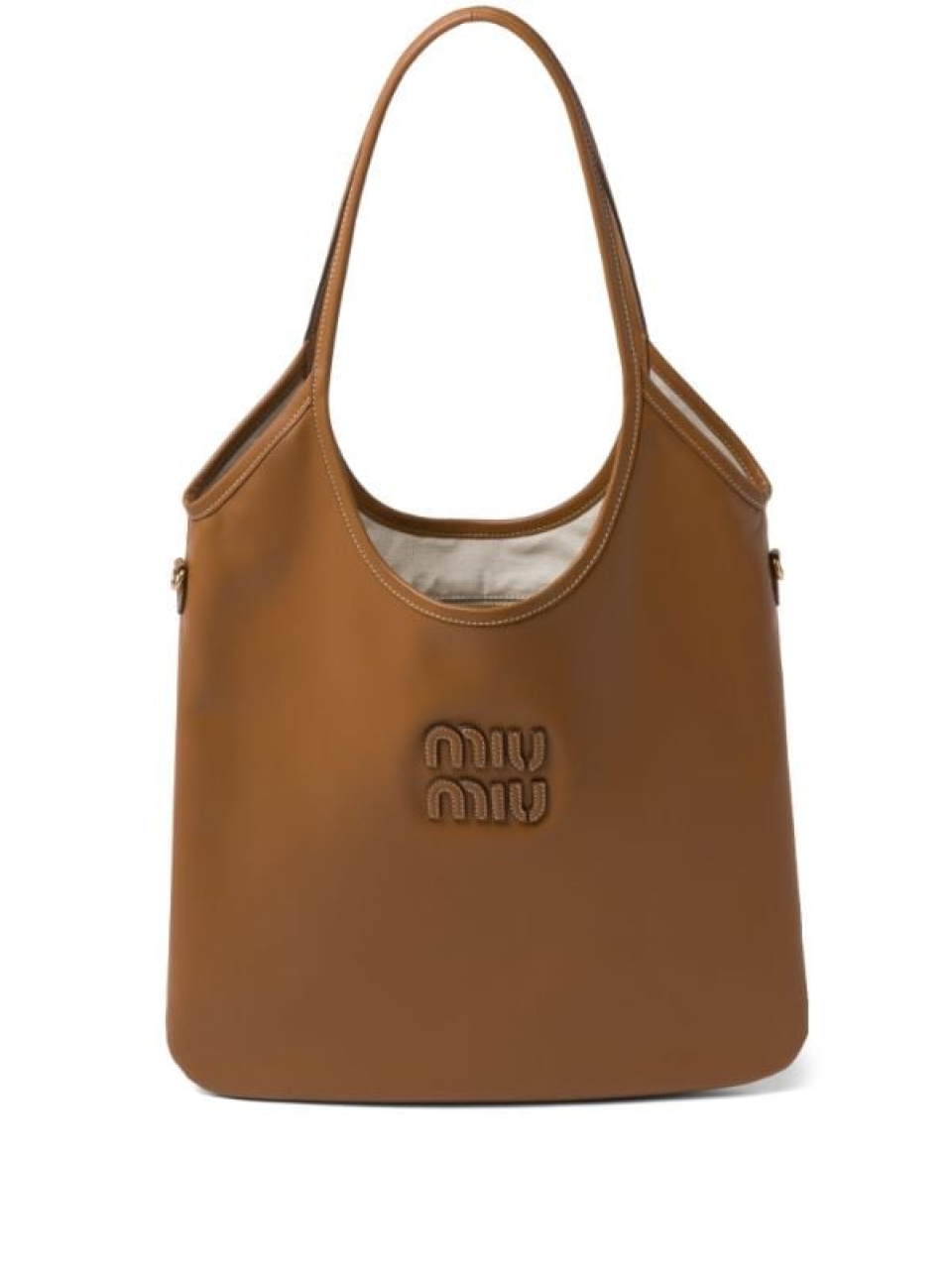 Сумка-тоут Miu Miu Ivy с аппликацией логотипа